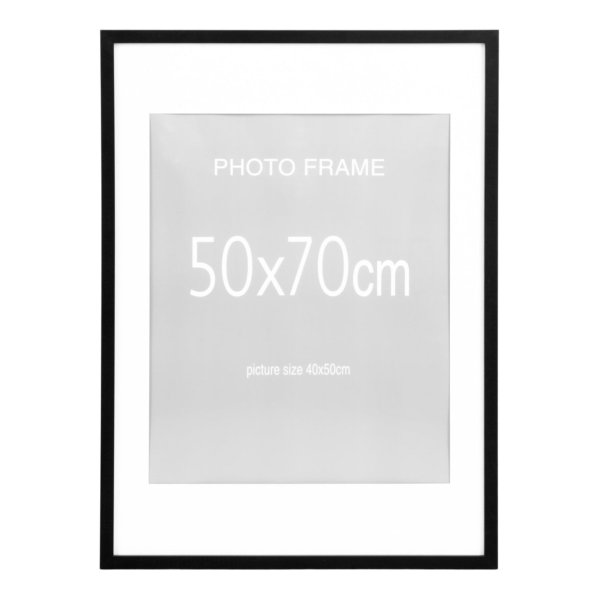 PolsterOase Möbel – Marbella Bilderrahmen aus Glas, 5er Set, Schwarz, 50 × 70 cm