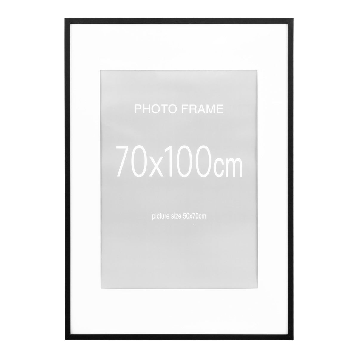 PolsterOase Möbel – Marbella Bilderrahmen aus Glas, 5er Set, Schwarz, 70 × 100 cm