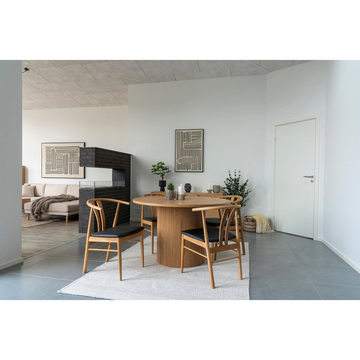 Lipari Leinwandbild, Schwarz/Beige, Nr. 1