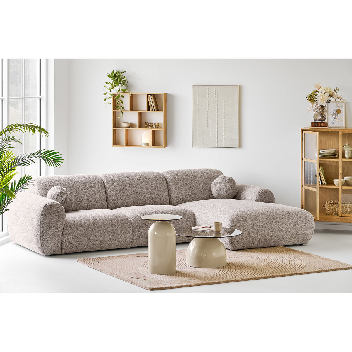 Ena Relief-Wanddekoration, Beige