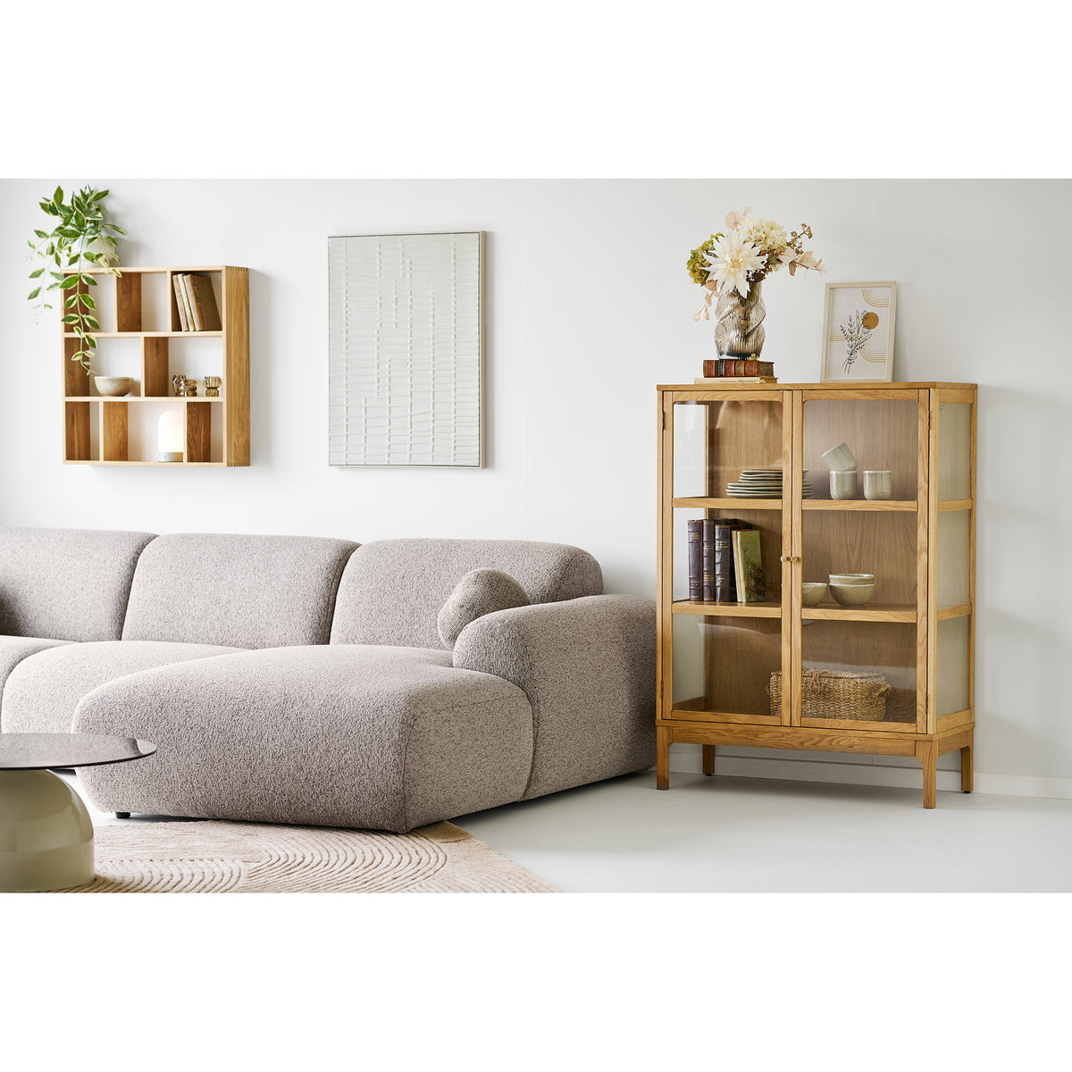 Ena Relief-Wanddekoration, Beige
