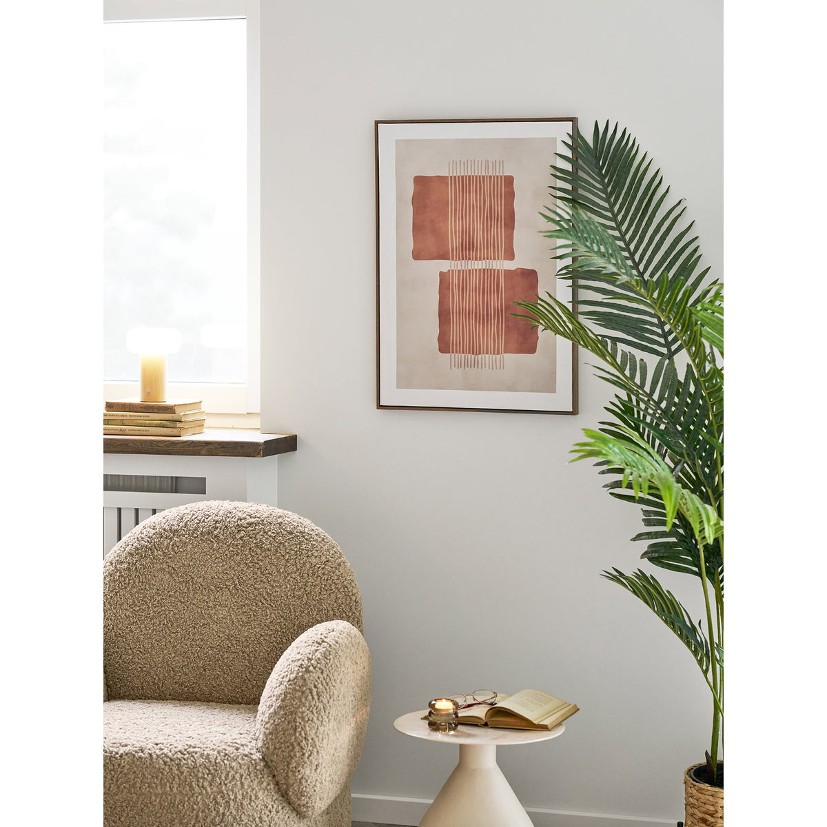PolsterOase Möbel – Mina Leinwanddruck aus Leinwand, Nr. 2, Beige/Braun, 50 × 70 cm – Ansicht 3