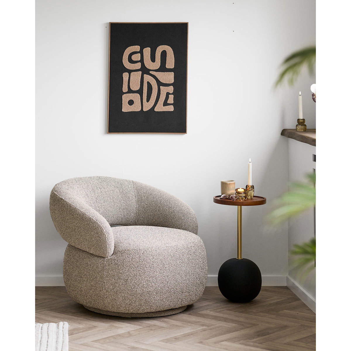 Tine Wanddekoration, Beige/Schwarz
