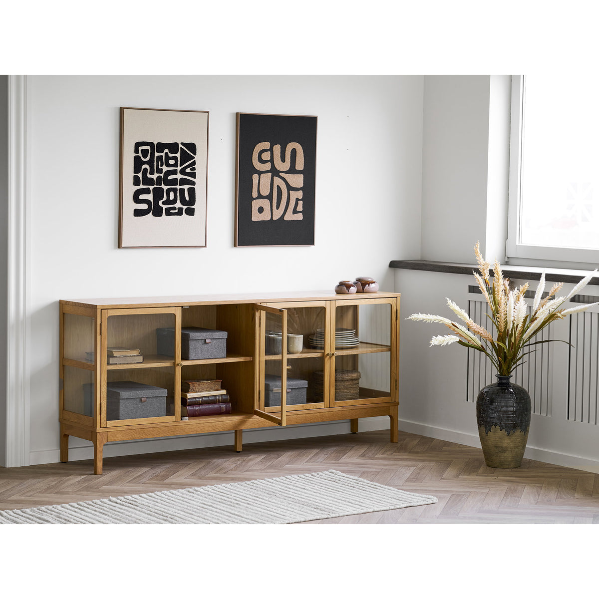 Tine Wanddekoration, Beige/Schwarz