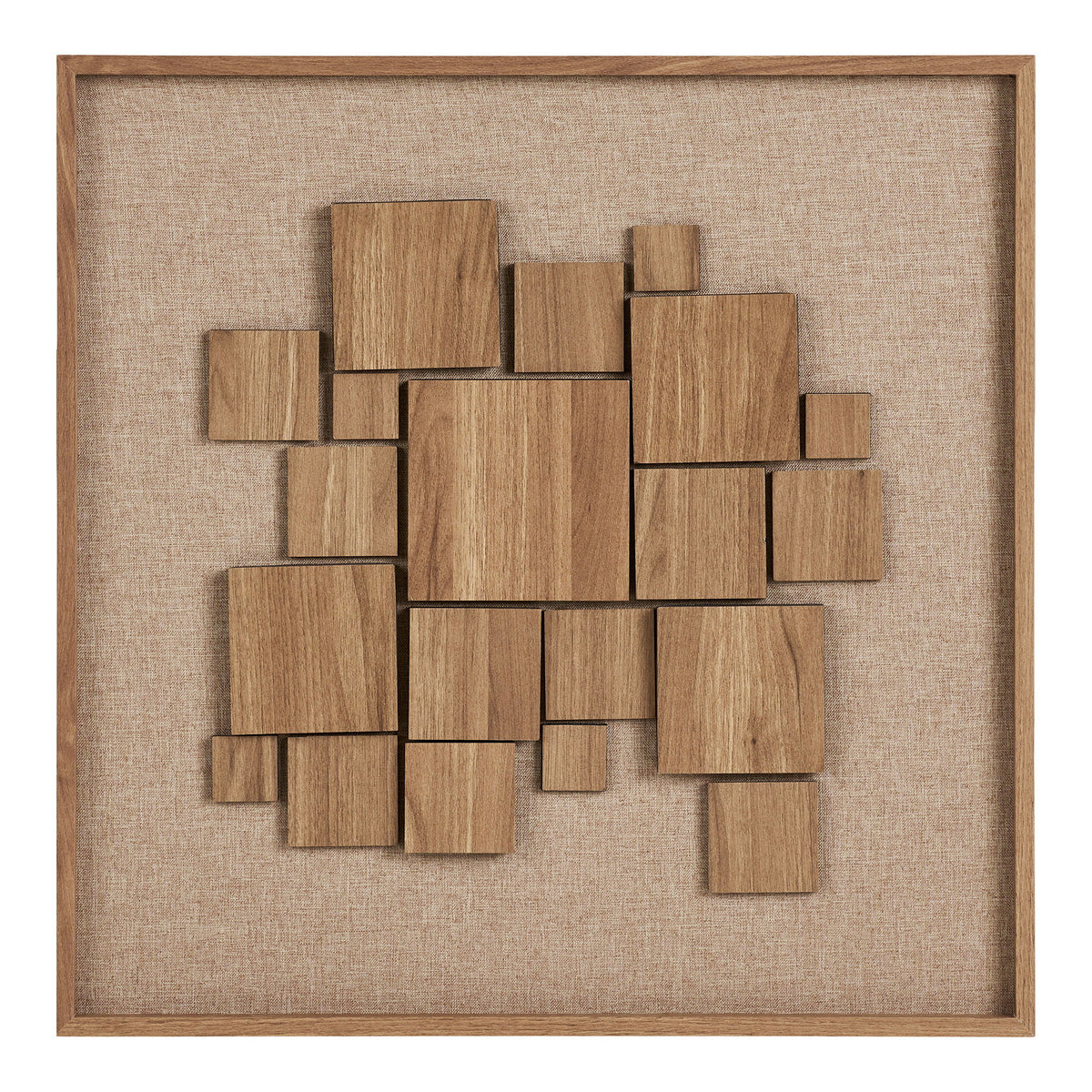 Gala Relief-Wanddeko – Braun, 60 × 60 cm