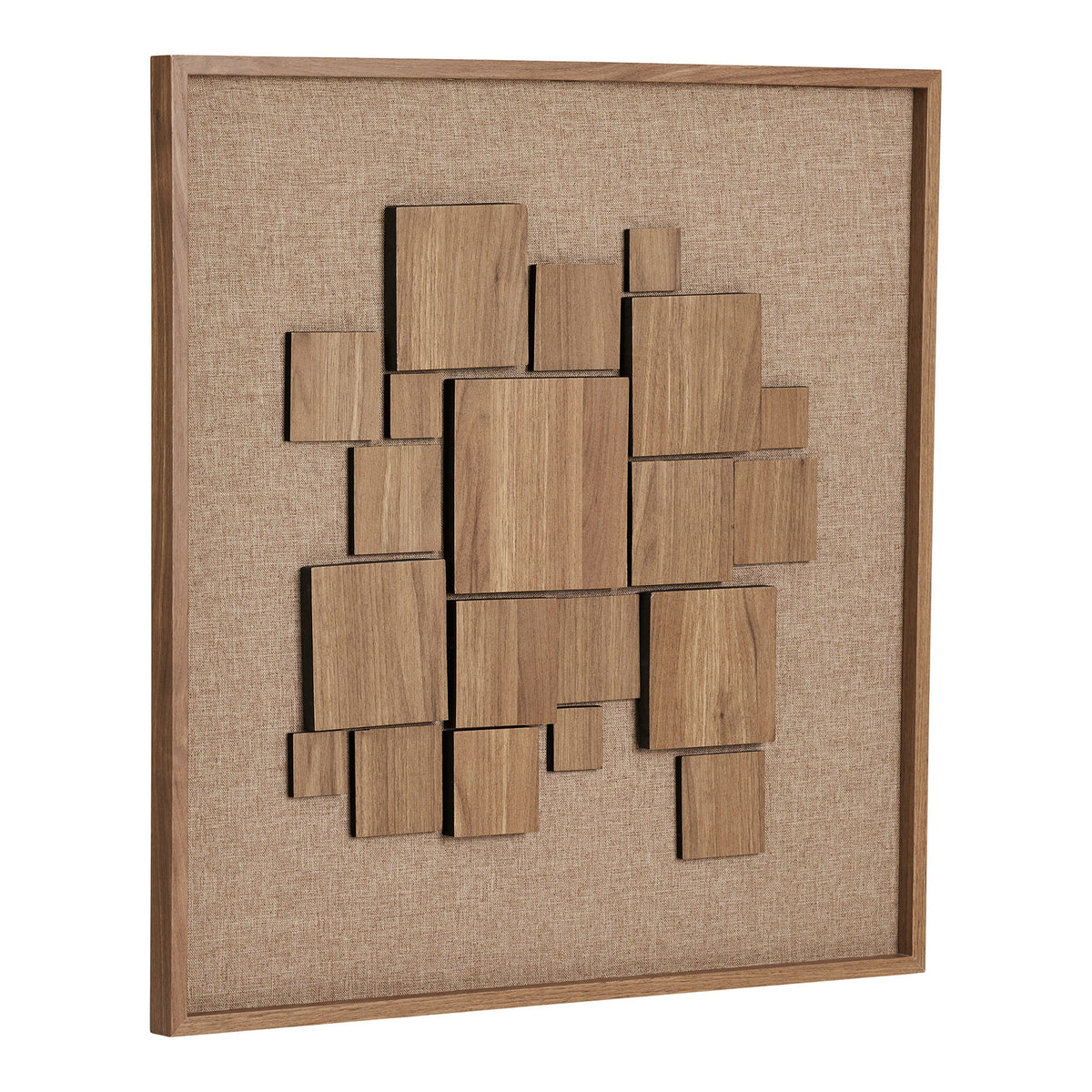 Gala Relief-Wanddeko – Braun, 60 × 60 cm