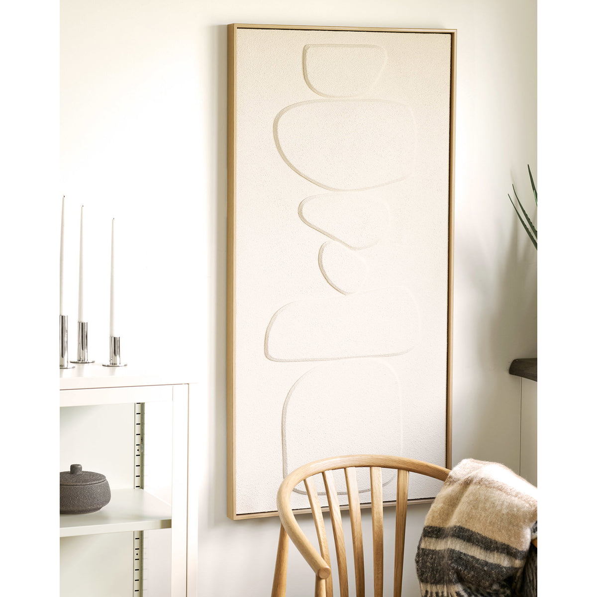 Victoria Relief-Wanddekoration – beige, Nr. 1 60 × 120 cm