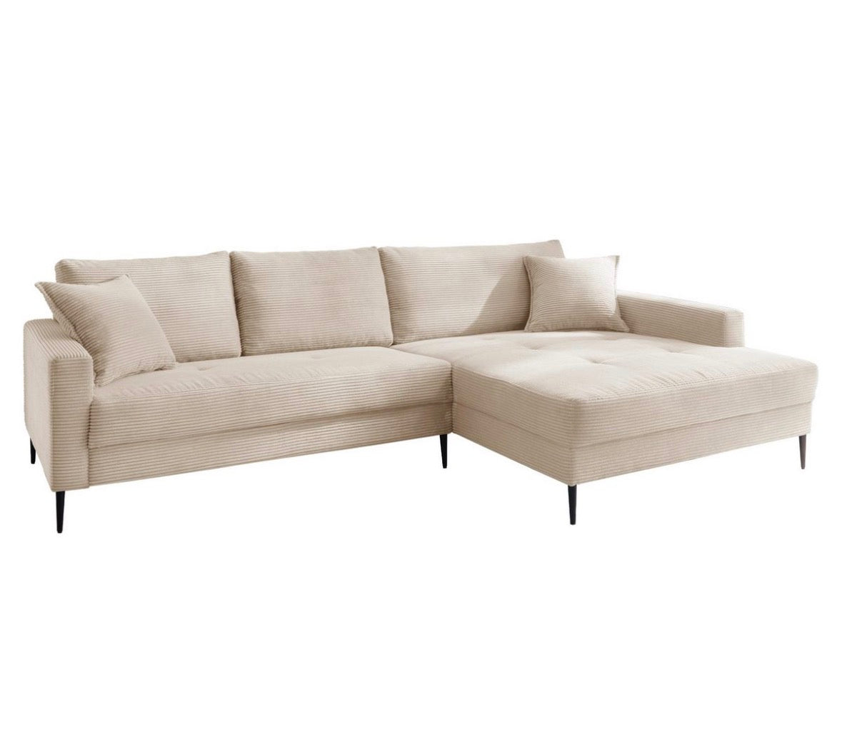 Ecksofa in Cord, 285cm Breit | PolsterOase