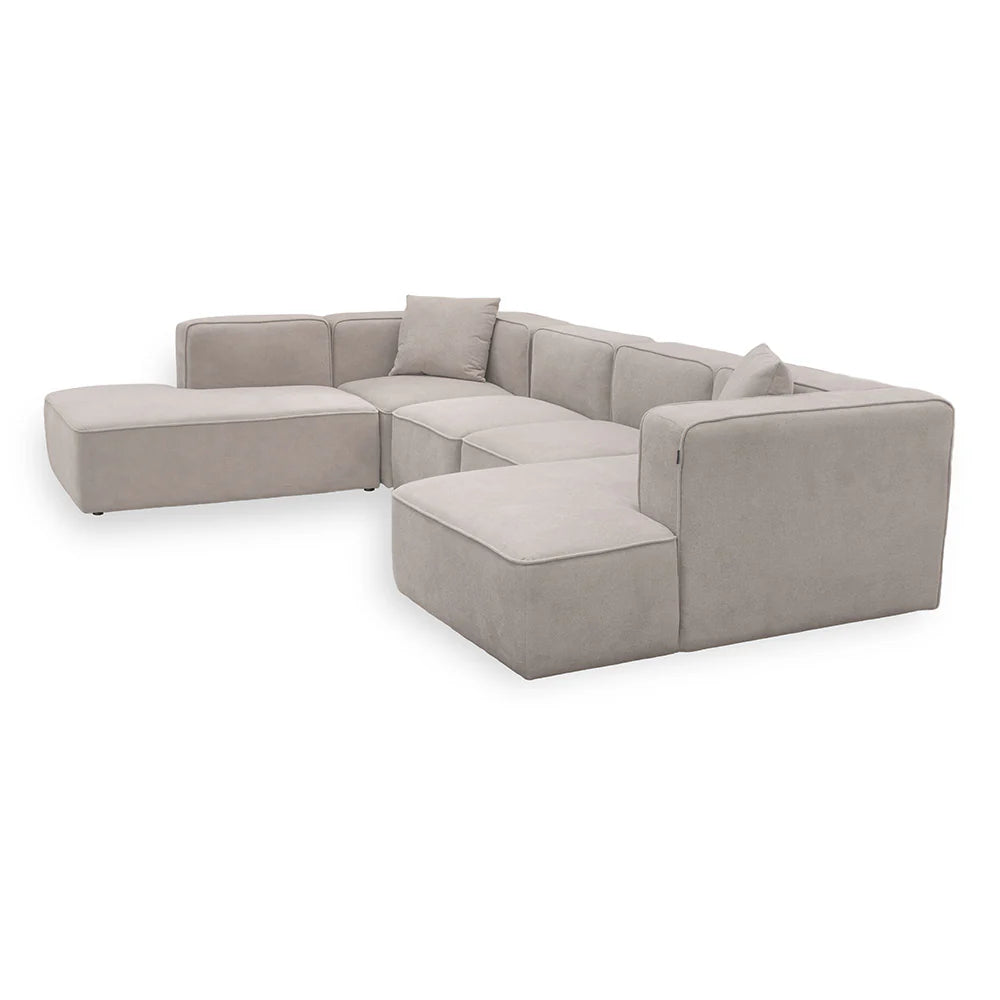 Benne U-Modulsofa Links in Beige, 326 cm Breite | PolsterOase