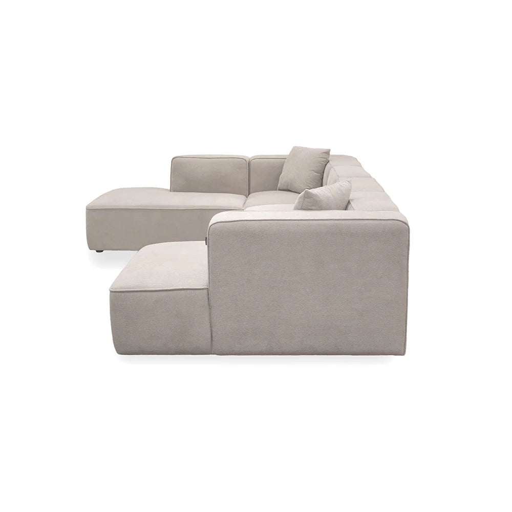 Benne U-Modulsofa Links in Beige, 326 cm Breite | PolsterOase