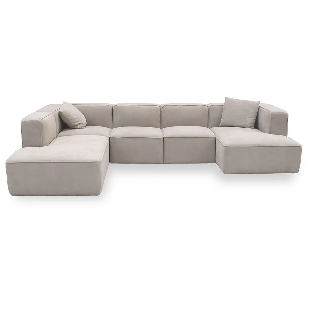 Benne U-Modulsofa Links in Beige, 326 cm Breite | PolsterOase