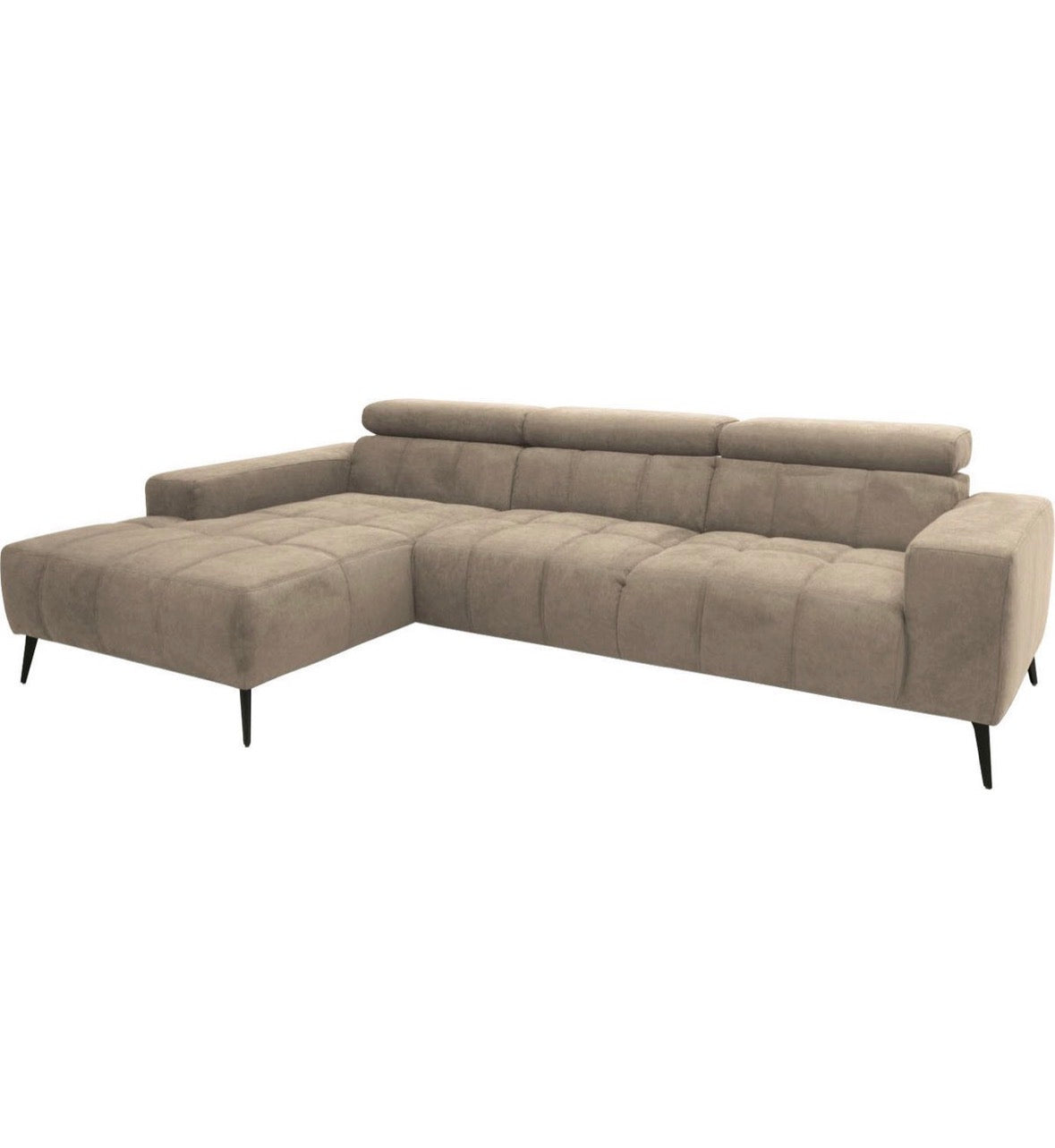 Ecksofa in Microfaser, 280 cm Breite | PolsterOase