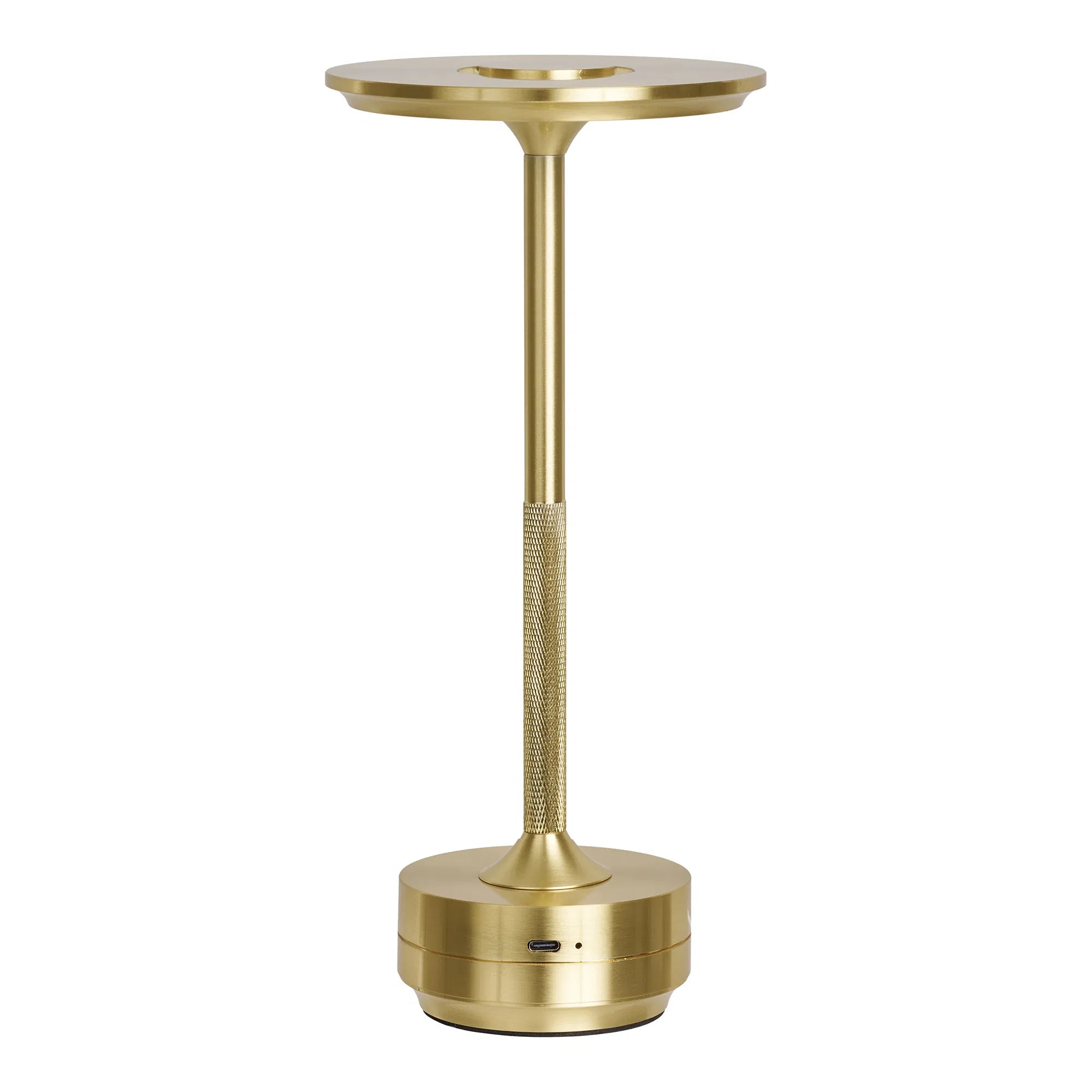 Akku Tischlampe Messing Ø13 cm – Kabellose LED Lampe im skandinavischen Design