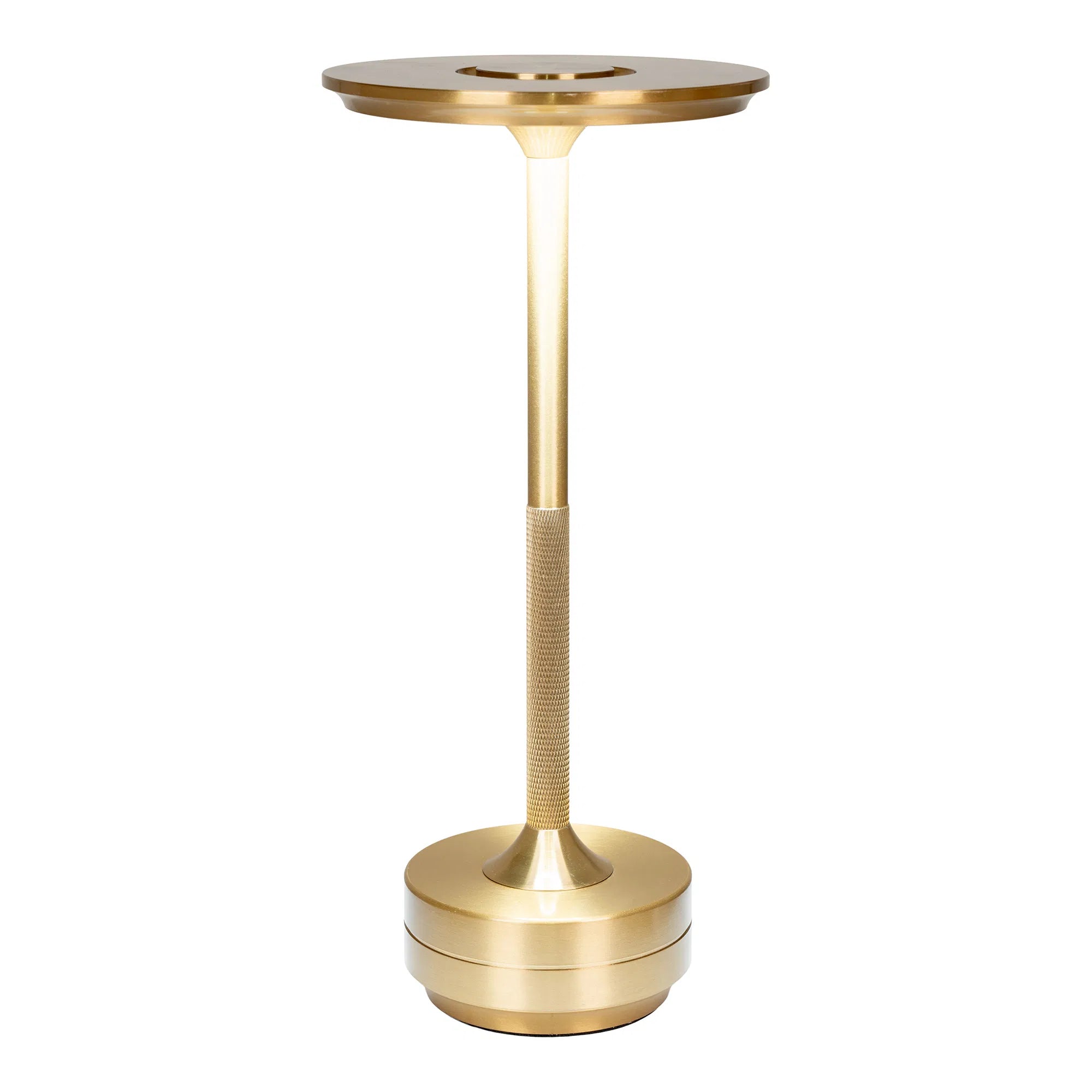 Akku Tischlampe Messing Ø13 cm – Kabellose LED Lampe im skandinavischen Design