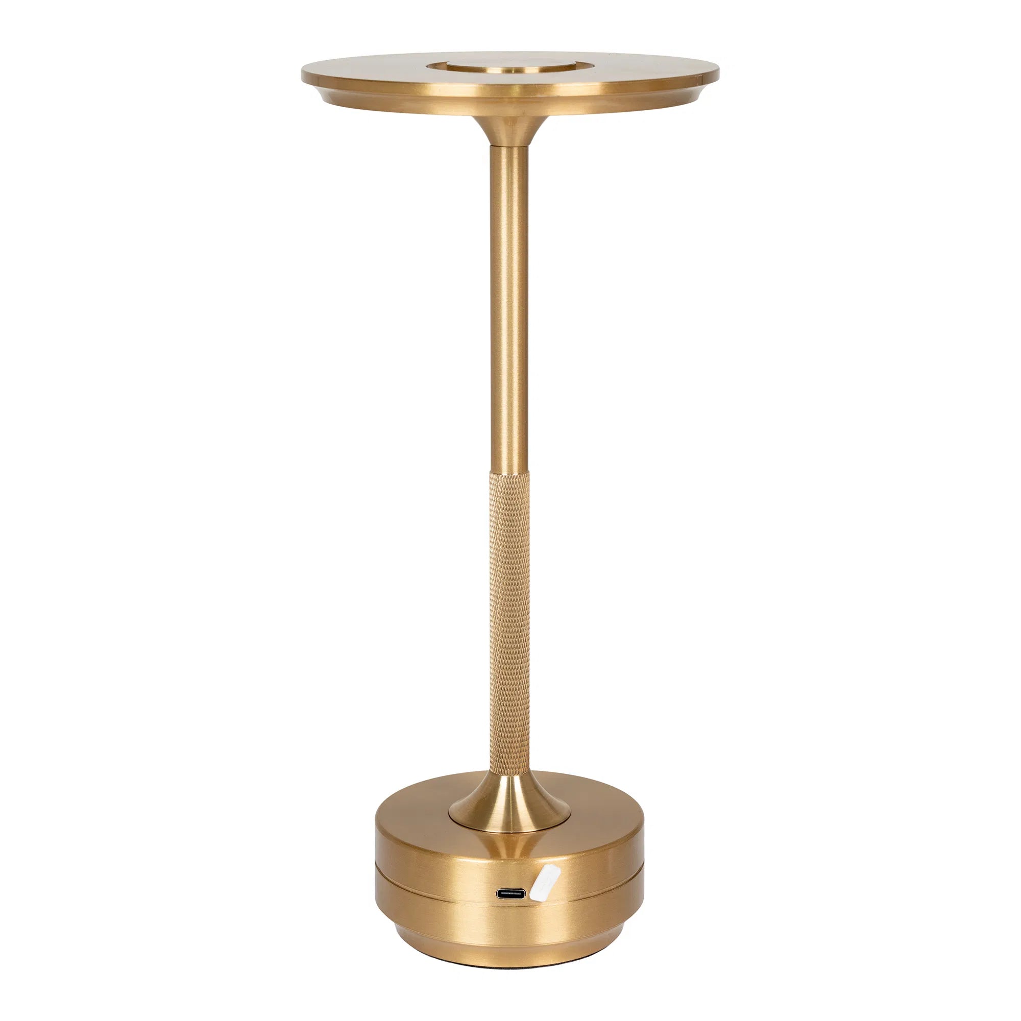 Akku Tischlampe Messing Ø13 cm – Kabellose LED Lampe im skandinavischen Design