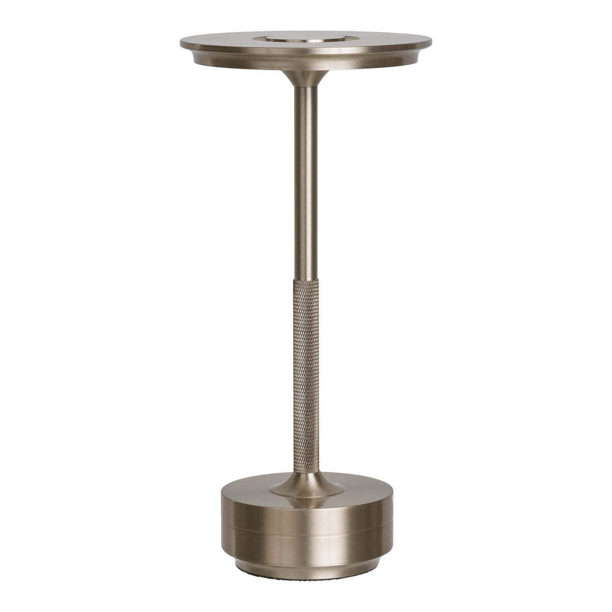 PolsterOase Möbel – Lyneham Akku, Tischlampe aus Aluminium, Silber