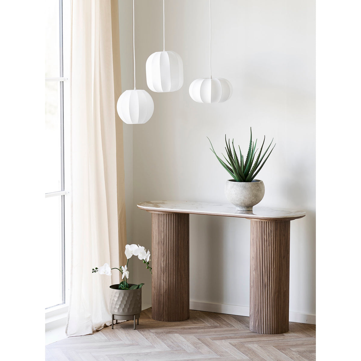 Coventry Pendelleuchte – Weiß, Ø 25 cm, H 22 cm
