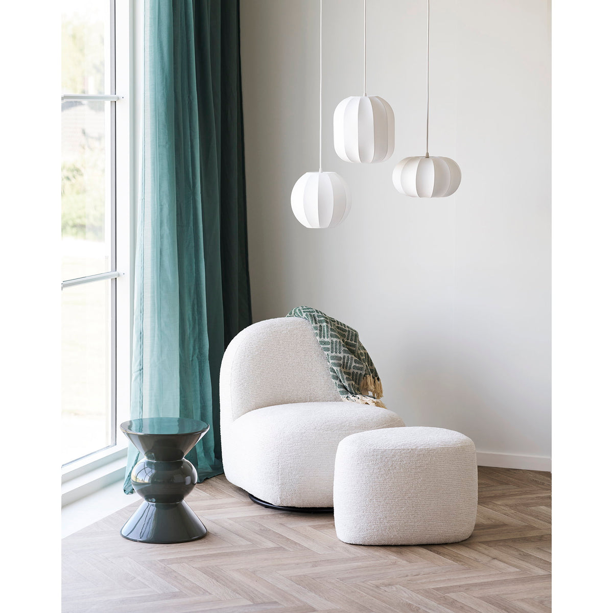 Coventry Pendelleuchte – Weiß, Ø 25 cm, H 26 cm