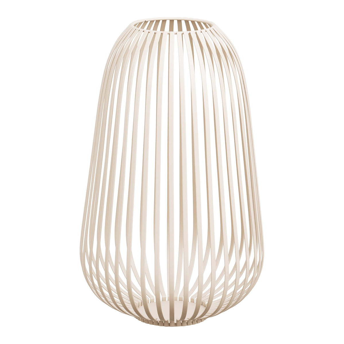 PolsterOase Möbel – Stoense Laterne aus Metall, Beige, Ø 24, 5 × H 40 cm