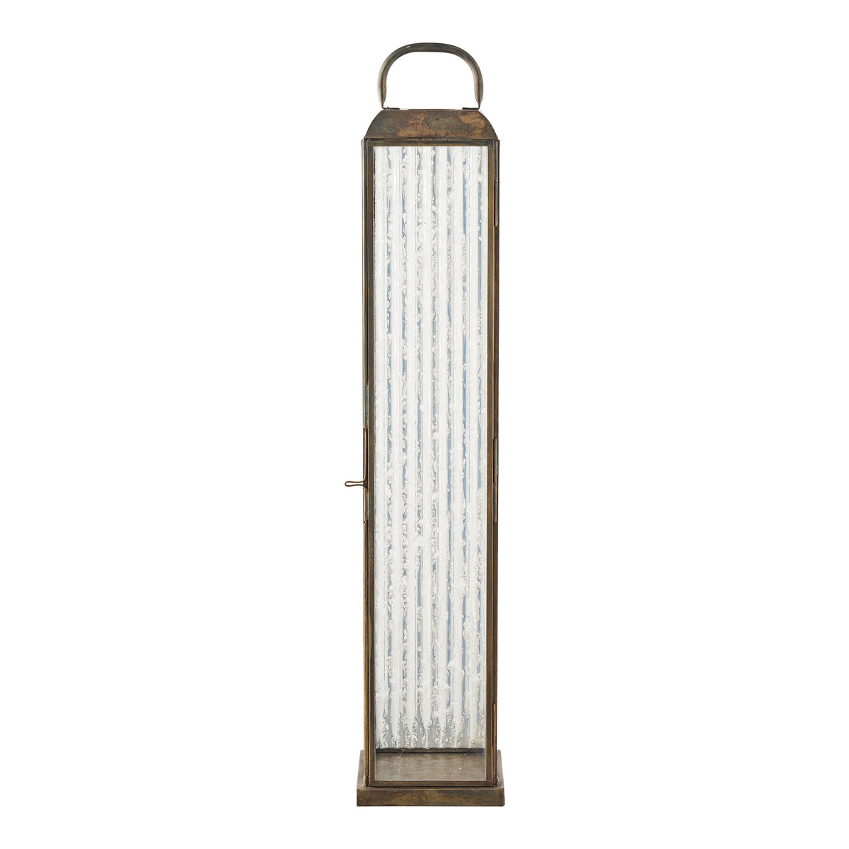 PolsterOase Möbel – Herslev Laterne aus Glas und Metall, Antikmessing, 60 cm
