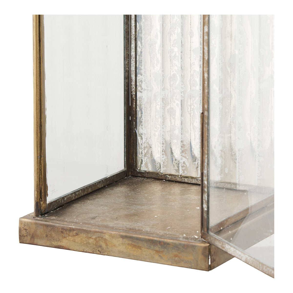 PolsterOase Möbel – Herslev Laterne aus Glas und Metall, Antikmessing, 60 cm – Ansicht 5