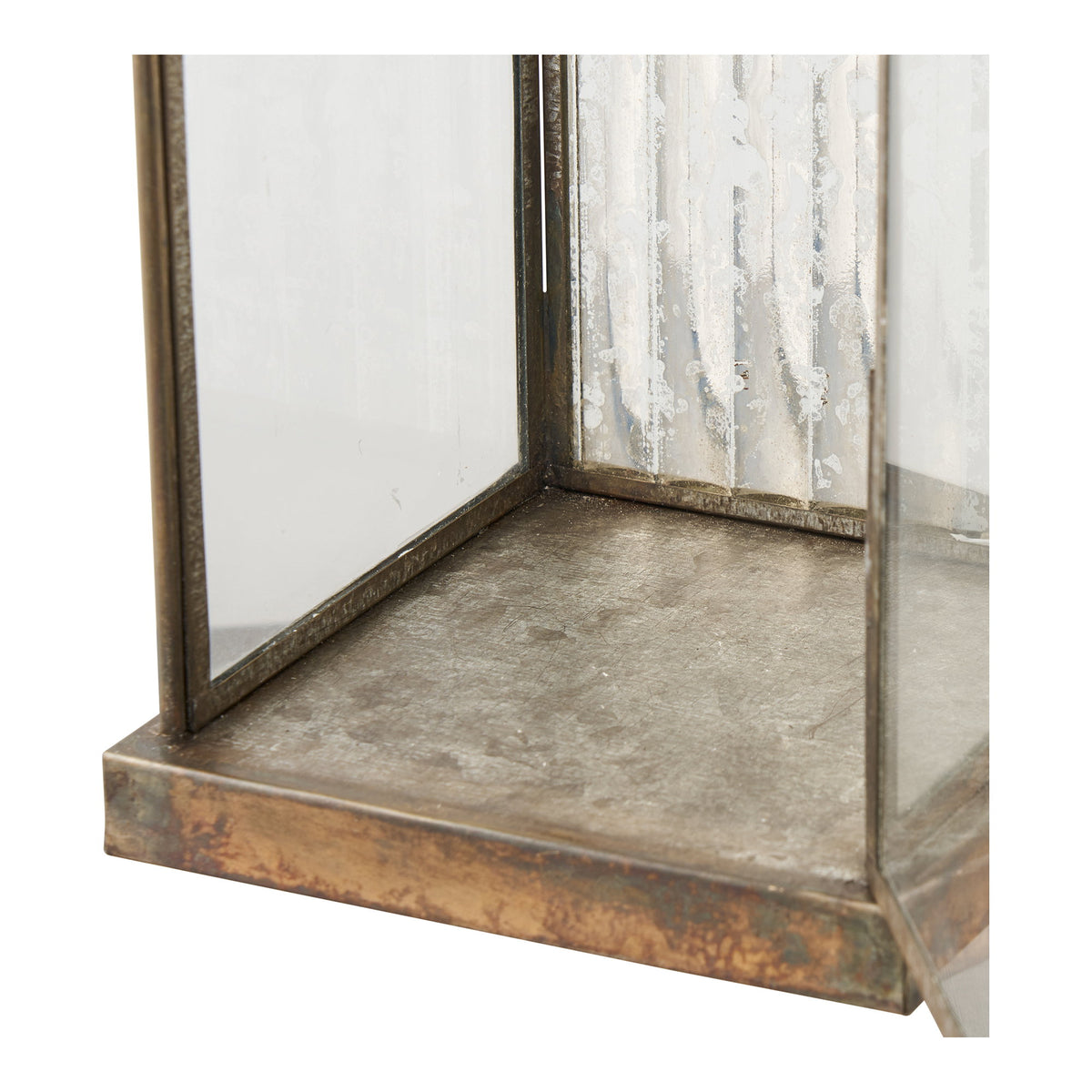 PolsterOase Möbel – Herslev Laterne aus Glas und Metall, Antikmessing, 49 cm – Ansicht 5