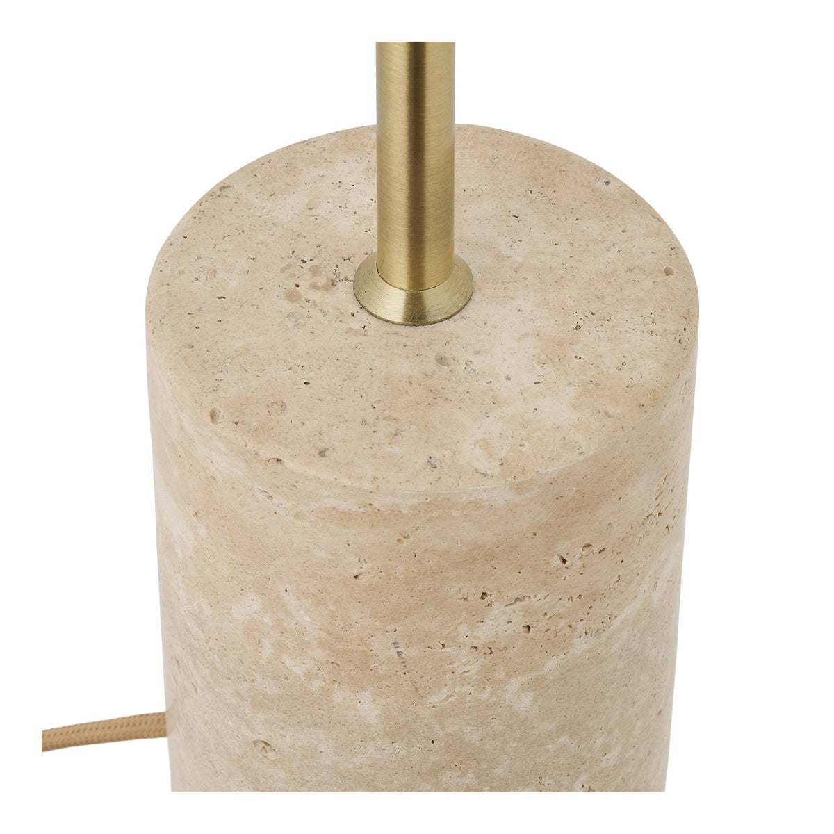 PolsterOase Möbel – Sheffield Tischlampe aus Marmor und Stahl, Beige, 45 cm – Ansicht 3