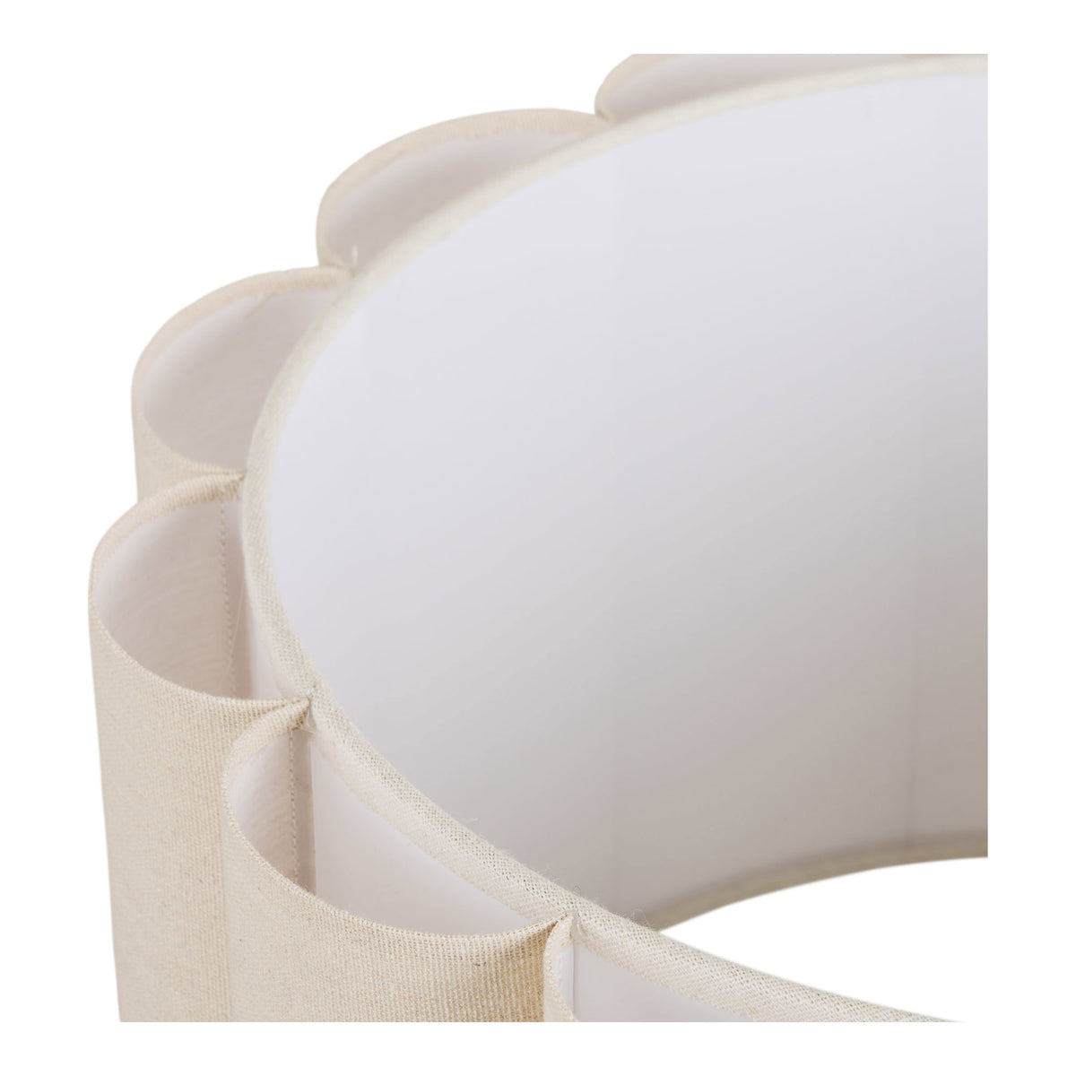 Wattom Stehleuchte – Stahl/Leinen, grau/beige