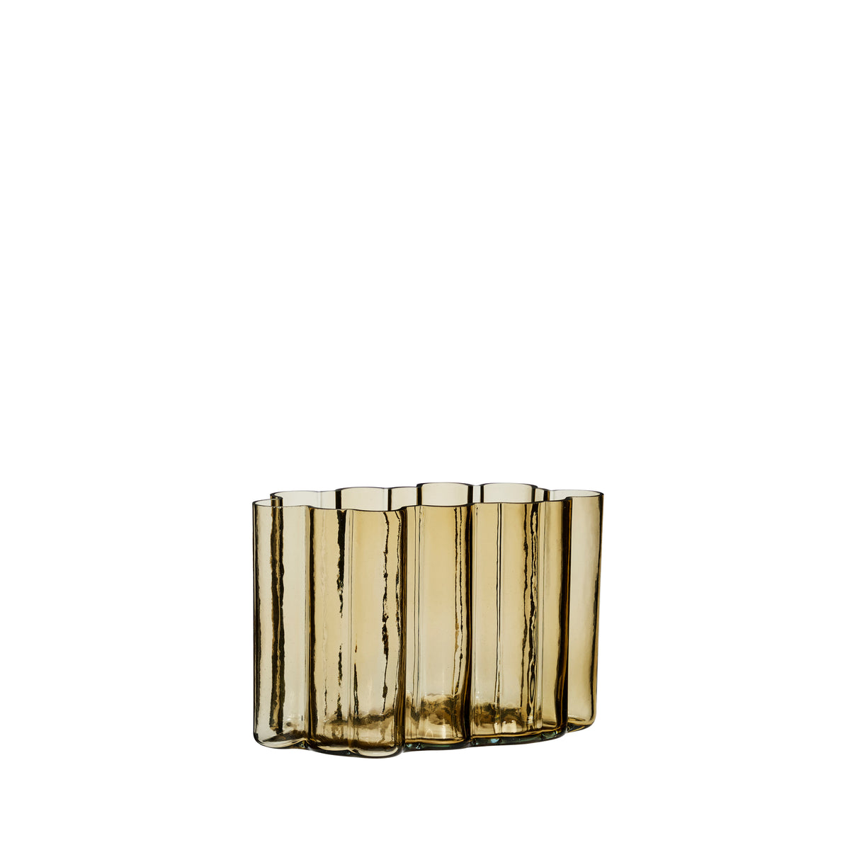 PolsterOase Möbel – Umber Vase aus mundgeblasenem Glas, Bernstein – Ansicht 2
