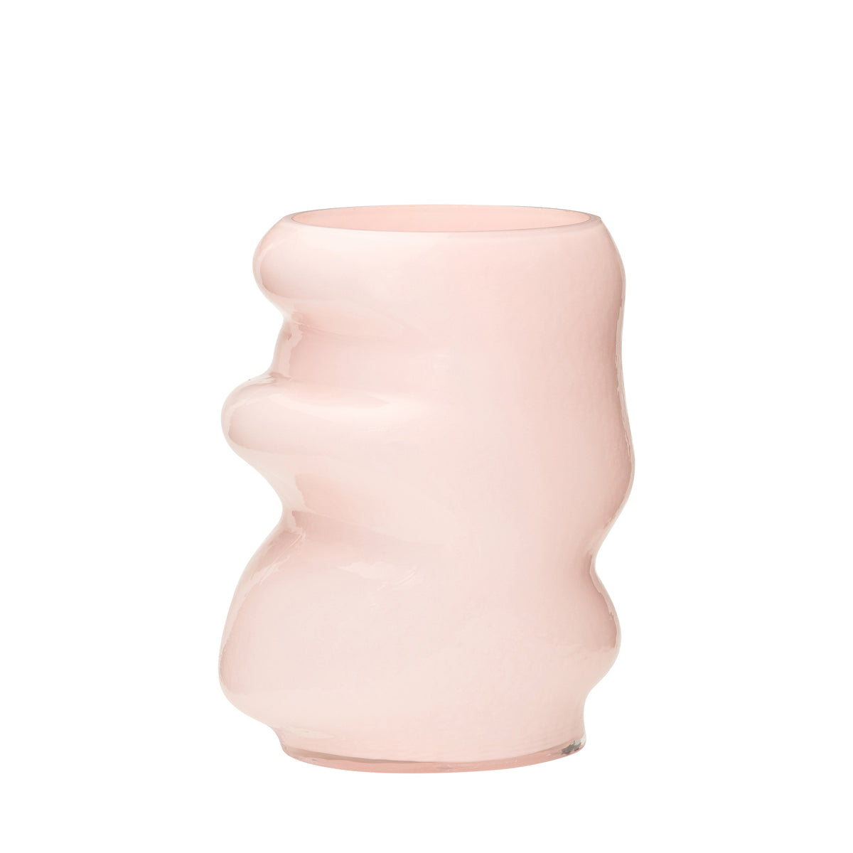 PolsterOase Möbel – Los Vase aus mundgeblasenem Glas, Rosa – Ansicht 2