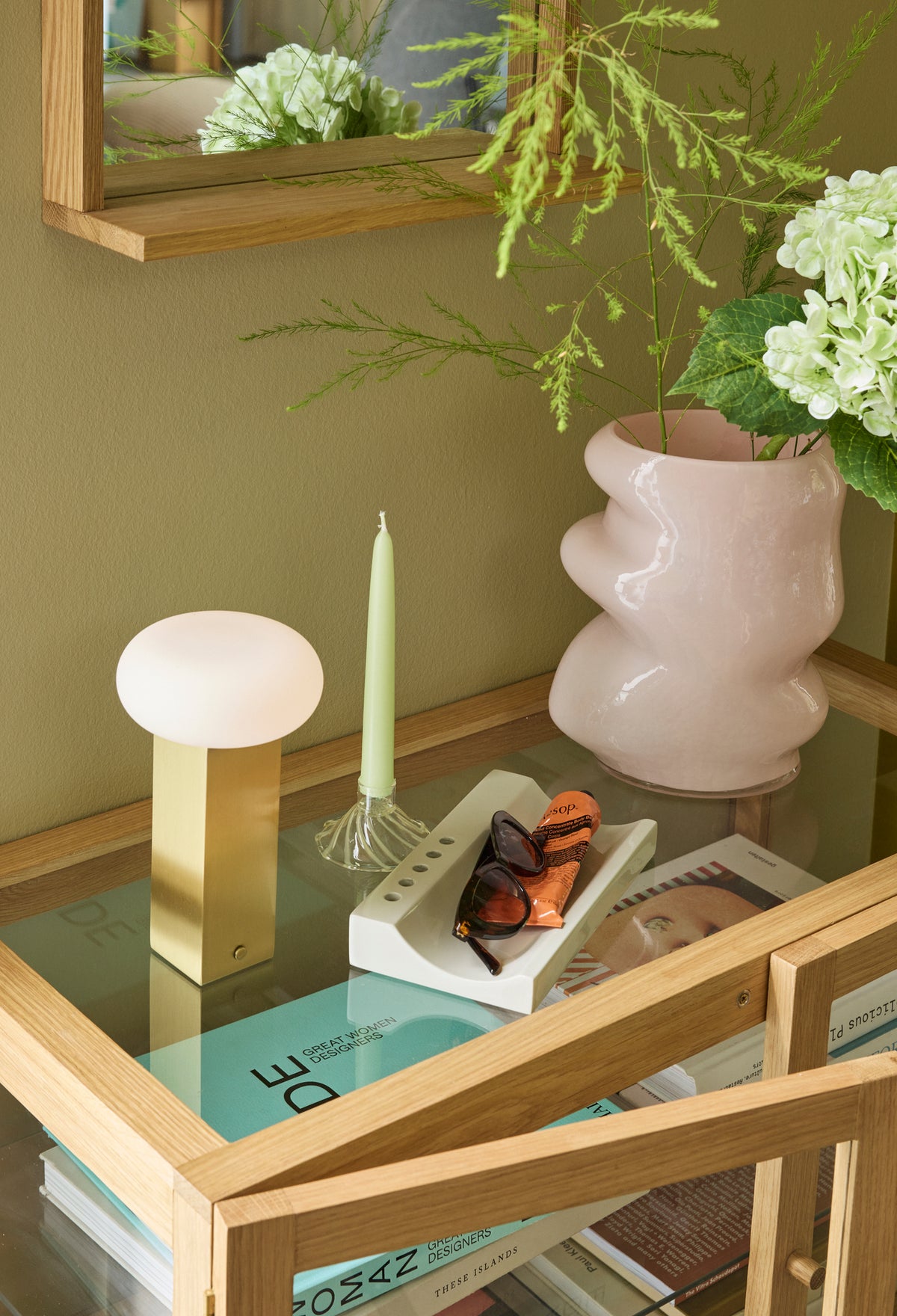 PolsterOase Möbel – Los Vase aus mundgeblasenem Glas, Rosa – Ansicht 6