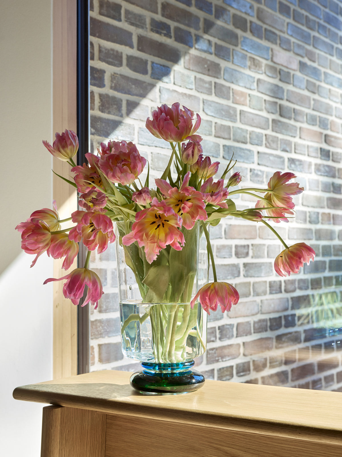 PolsterOase Möbel – Verre Vase aus mundgeblasenem Glas, Blau/Grün – Ansicht 5