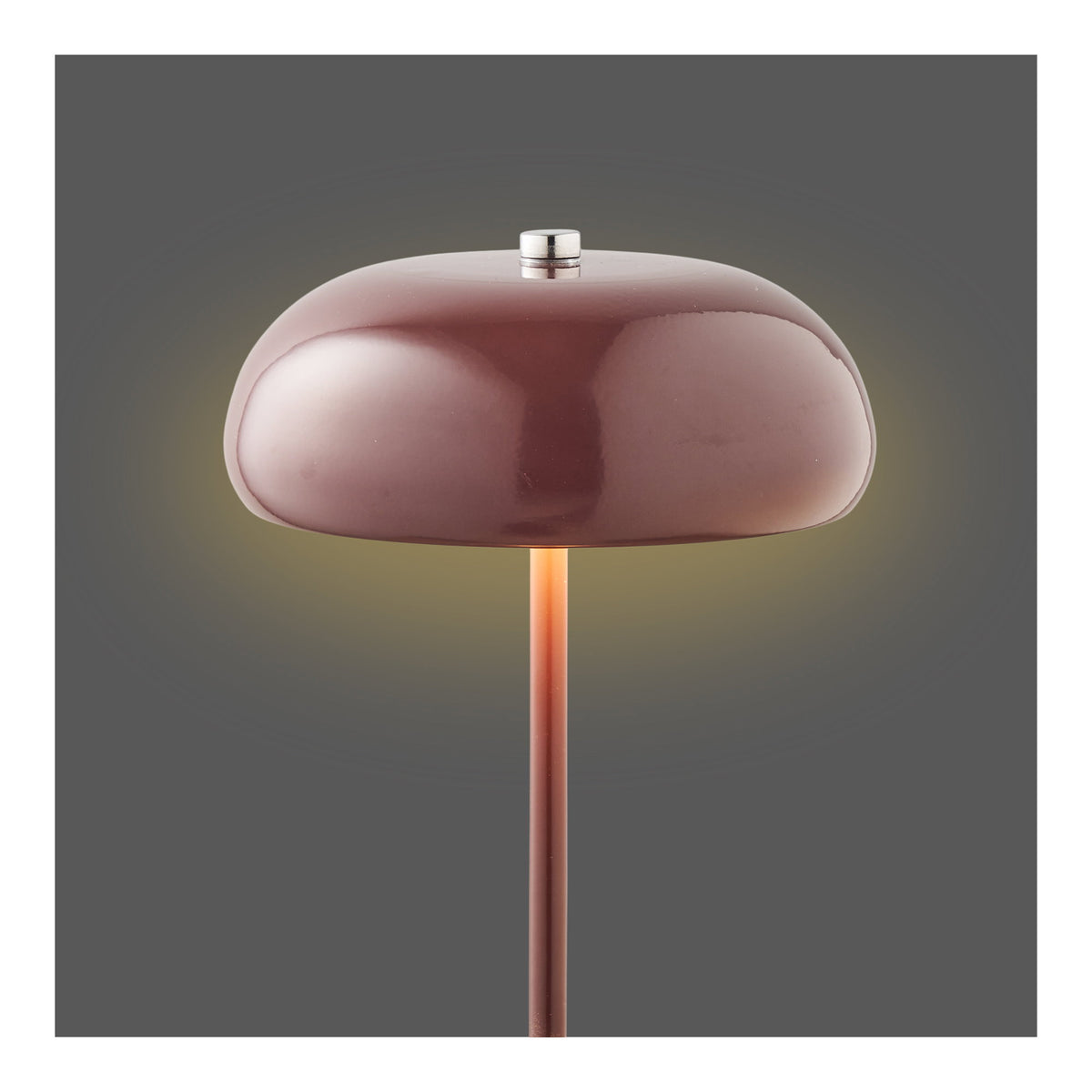 PolsterOase Möbel – Margate Tischlampe, wiederaufladbar, Metall, bordeaux ø16 cm – Ansicht 2