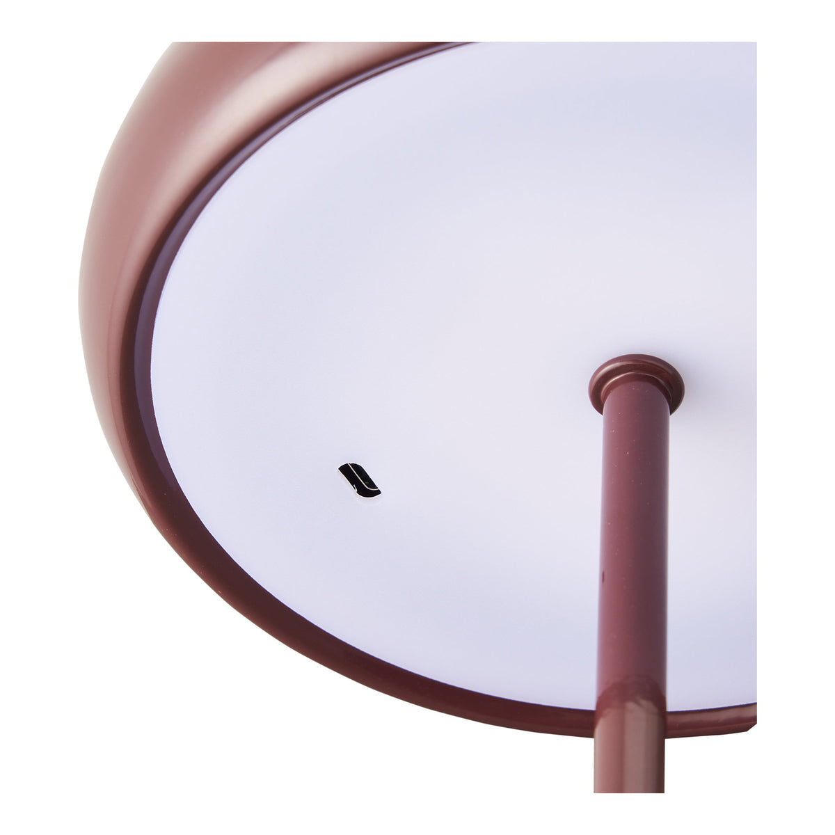 PolsterOase Möbel – Margate Tischlampe, wiederaufladbar, Metall, bordeaux ø16 cm – Ansicht 5