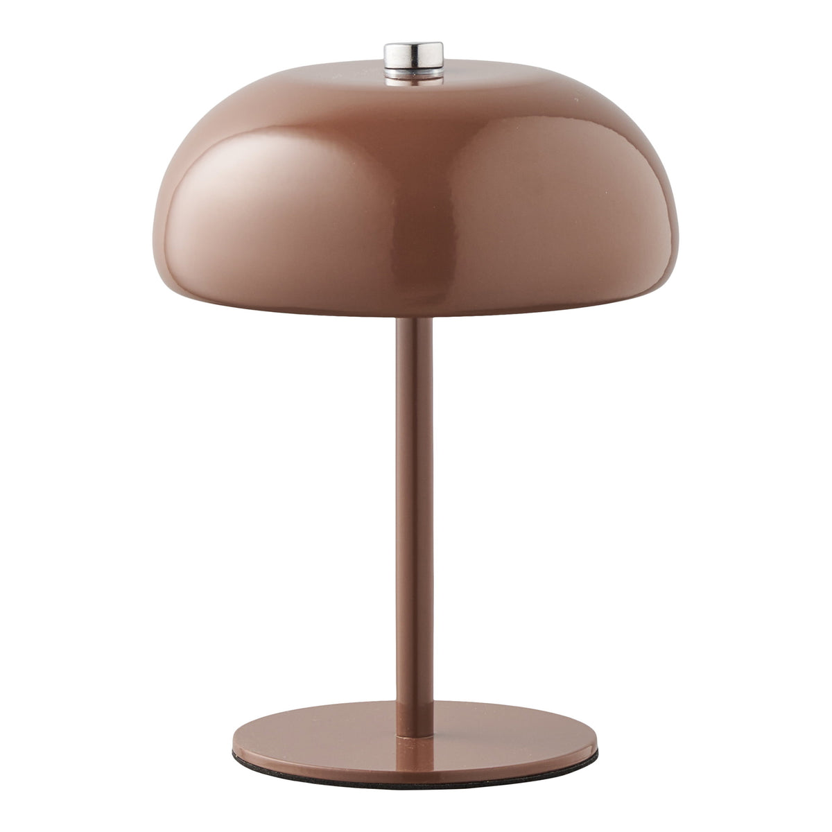 PolsterOase Möbel – Margate Akku, Tischlampe aus Metall, Braun, Ø 13 cm