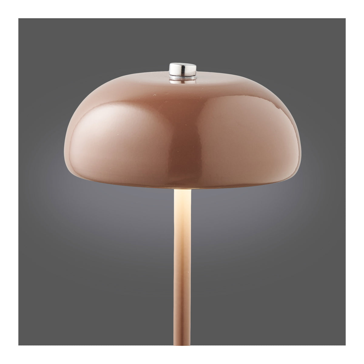 PolsterOase Möbel – Margate Akku, Tischlampe aus Metall, Braun, Ø 13 cm – Ansicht 3