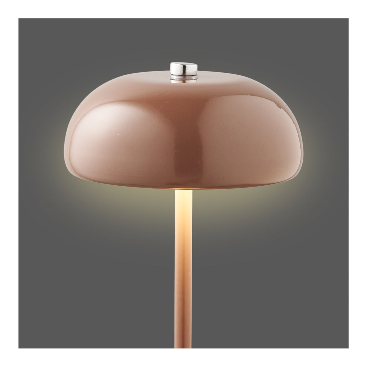 PolsterOase Möbel – Margate Akku, Tischlampe aus Metall, Braun, Ø 13 cm – Ansicht 4