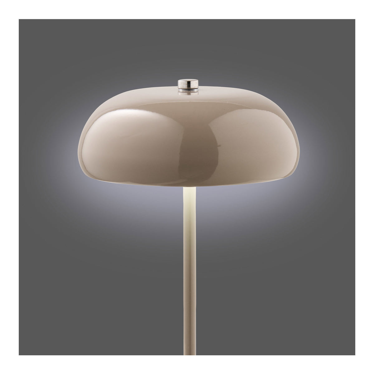 PolsterOase Möbel – Margate Akku, Tischlampe aus Metall, Taupe, Ø 16 cm – Ansicht 3