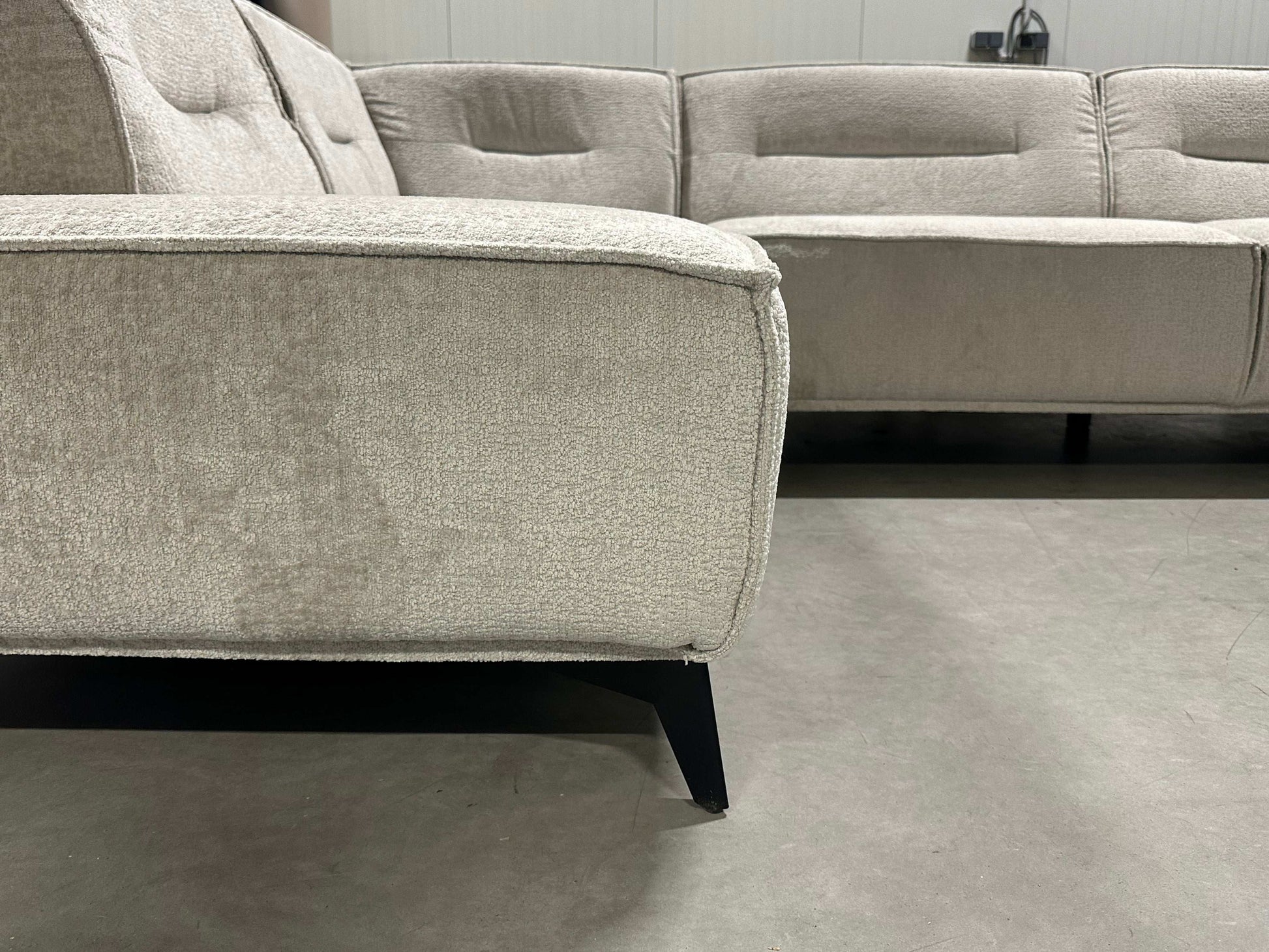 Ecksofa L-Form in Bouclé Naturton