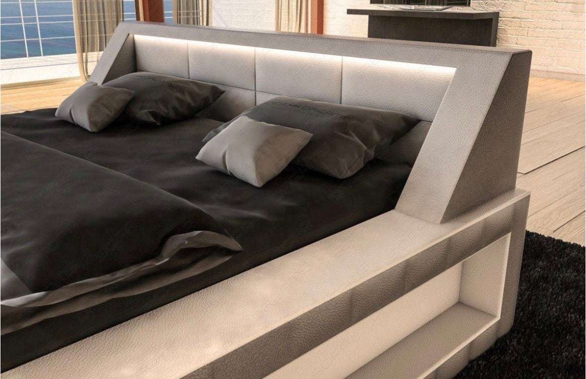 Boxspringbett 200x200 cm mit LED + Matratze