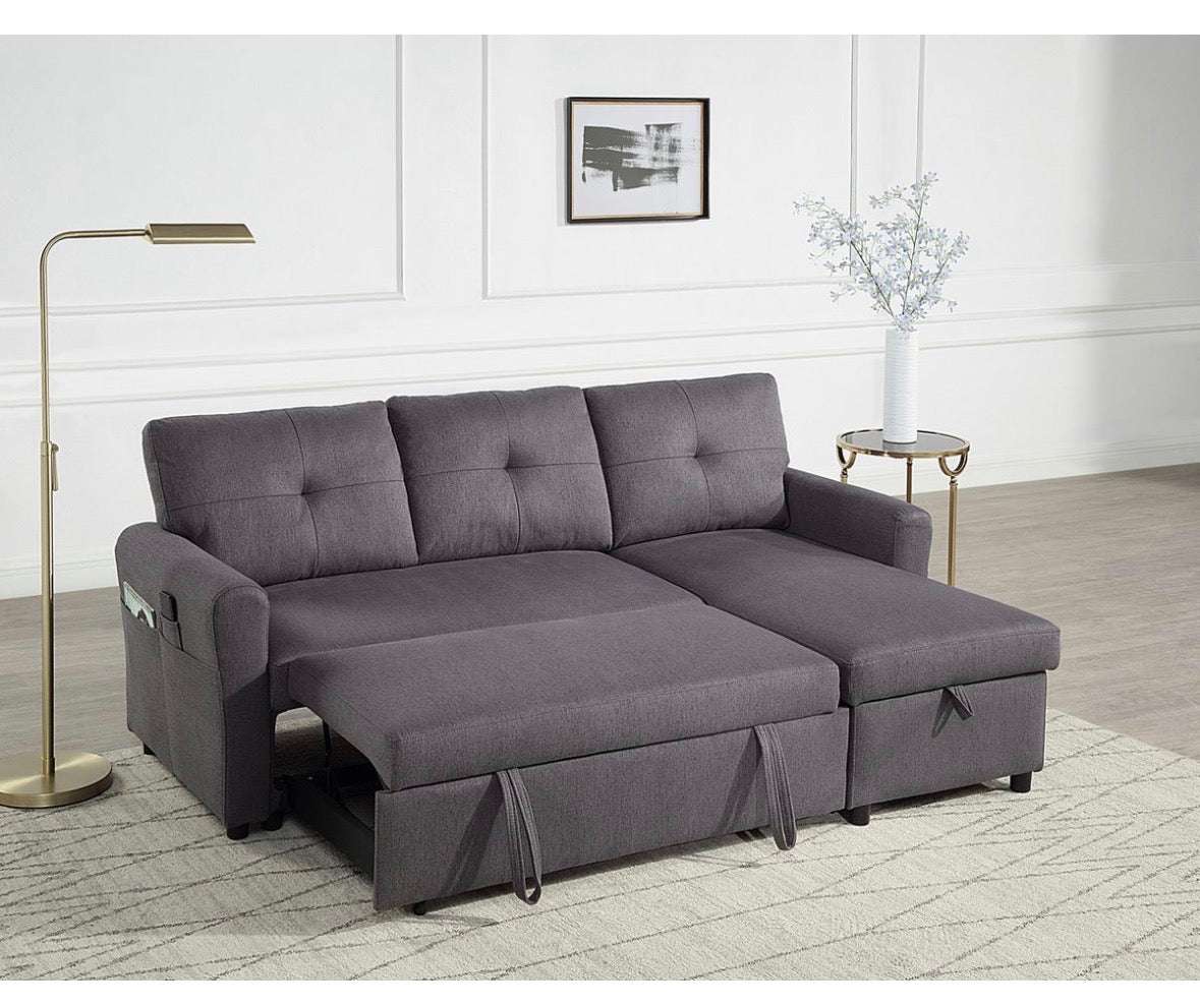 Ecksofa in Strukturstoff - 199cm Breite | PolsterOase - POLSTEROASE