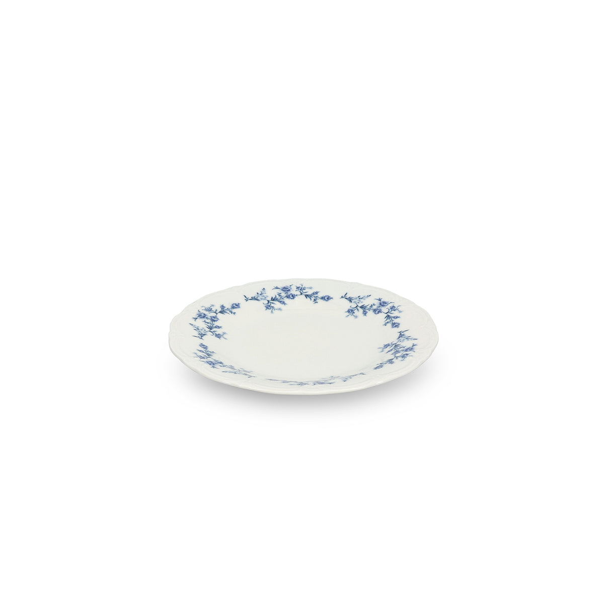 bonbistro Teller 21 cm mit blauem Blumenmuster, Retro – 6er-Set – Produktansicht 3