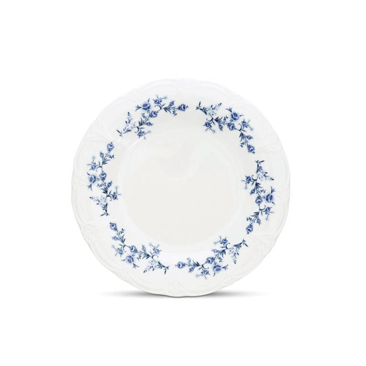 bonbistro Teller 27,5 cm mit retro blauem Blumenmuster – 6er-Set – Produktansicht 1