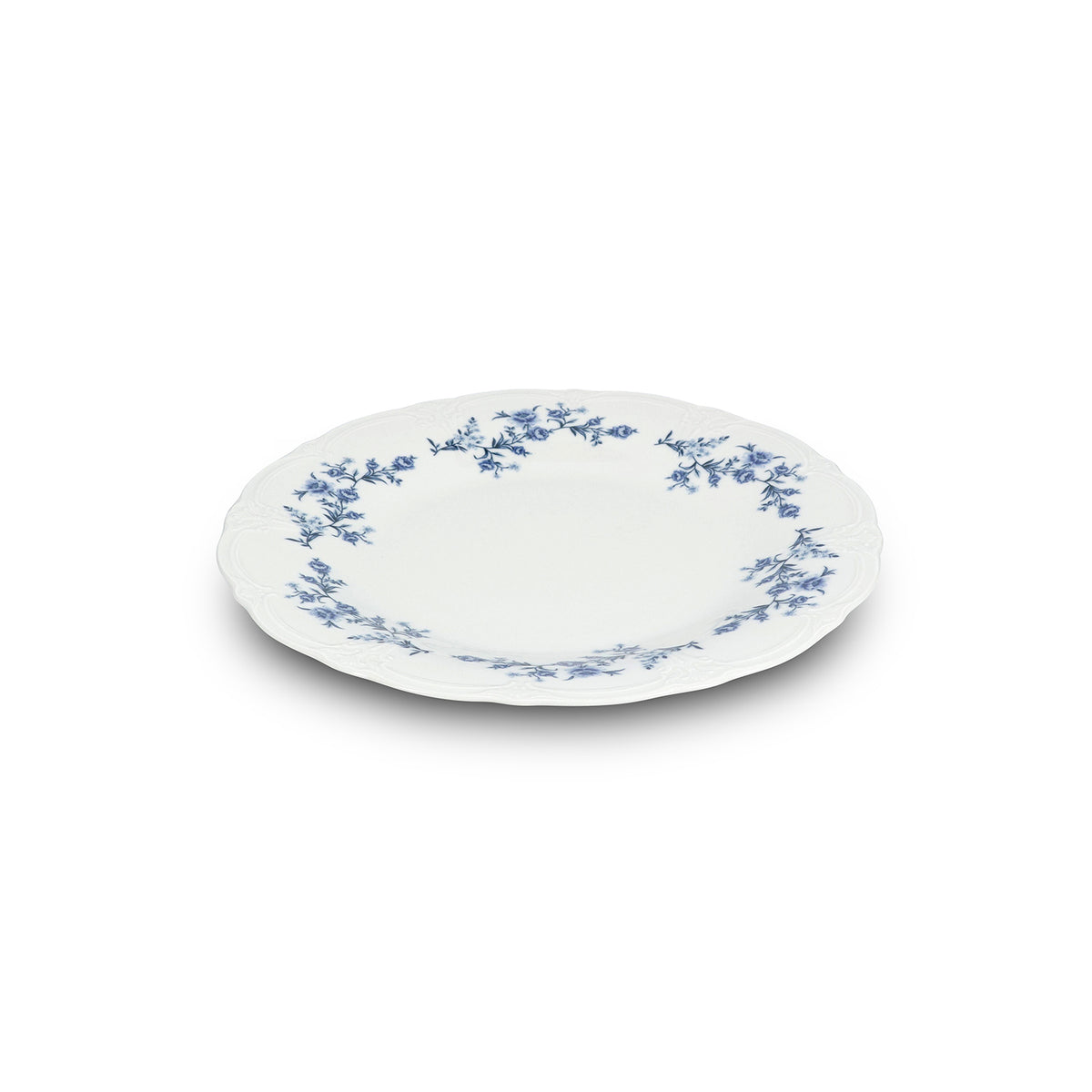 bonbistro Teller 32 cm, blaues Blumenmuster, Retro – 2er-Set – Produktansicht 3