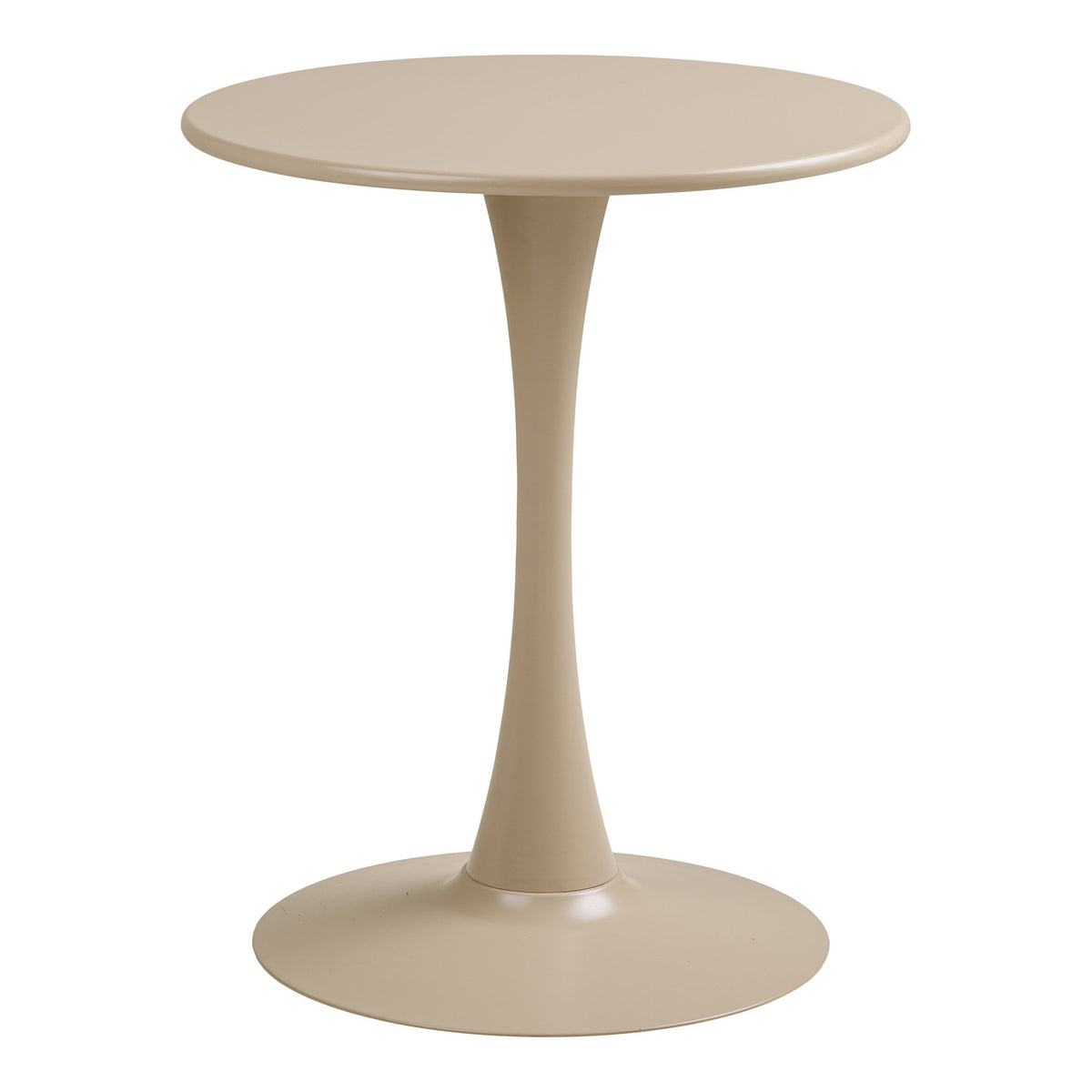 PolsterOase Möbel – Meira Bistrotisch aus Stahl, Taupe, Ø 60 cm