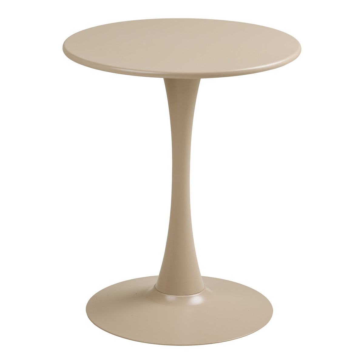 PolsterOase Möbel – Meira Bistrotisch aus Stahl, Taupe, Ø 60 cm – Ansicht 2
