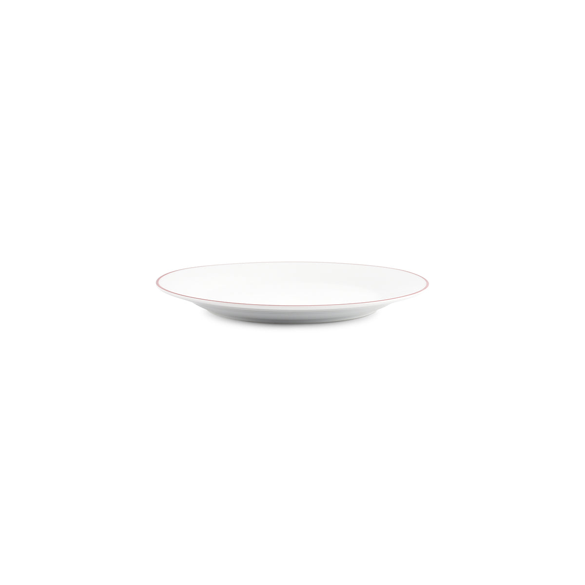 bonbistro Teller 20 cm, burgunderfarbener Rand, Basic White – 6er-Set – Produktansicht 2