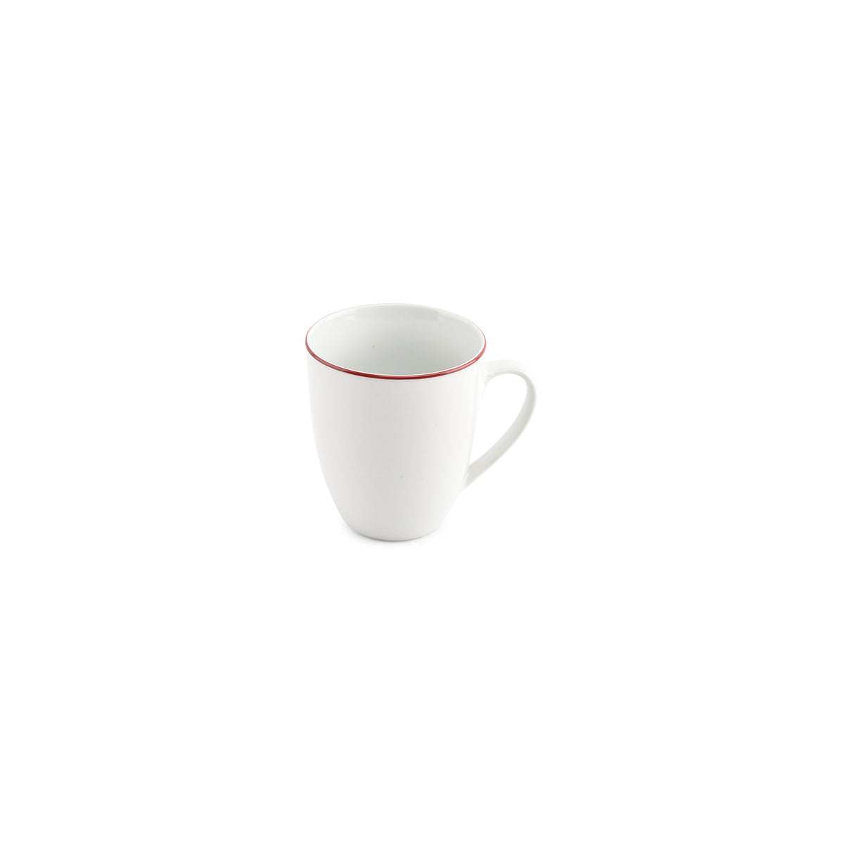 bonbistro Becher 38 cl mit bordeauxrotem Rand, Basic White – 6er-Set – Produktansicht 2