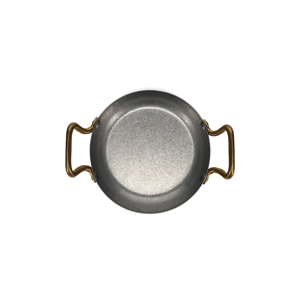 bonbistro Servierschale 18 x H 3,5 cm mit goldenem Griff, gehämmertes Antiksilber – Produktansicht 4