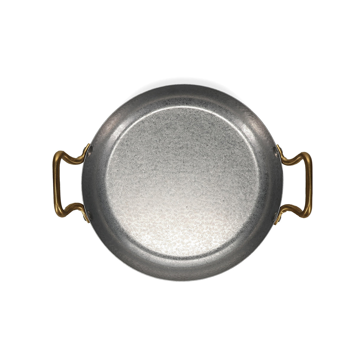 bonbistro Servierschale 24 x H5 cm mit goldenem Griff, gehämmertes Antiksilber – Produktansicht 4